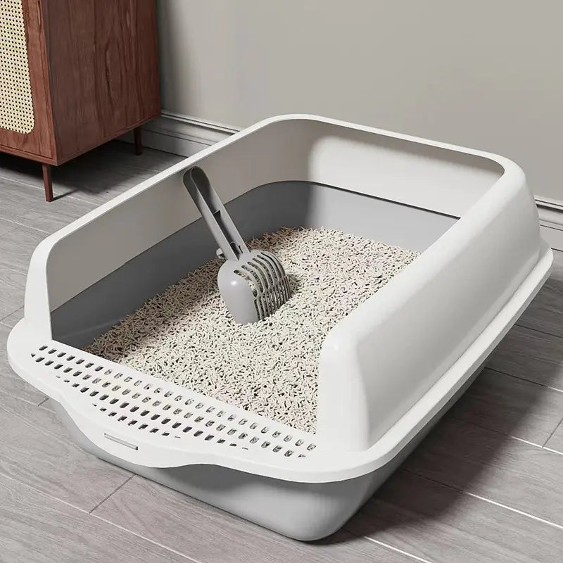 Large Semi-Enclosed Cat Litter Box with Removable Parts - In Paw Store