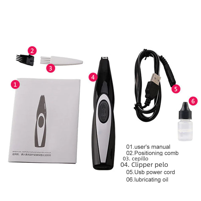 Pet Grooming Clippers for Dogs and Cats with USB Interface