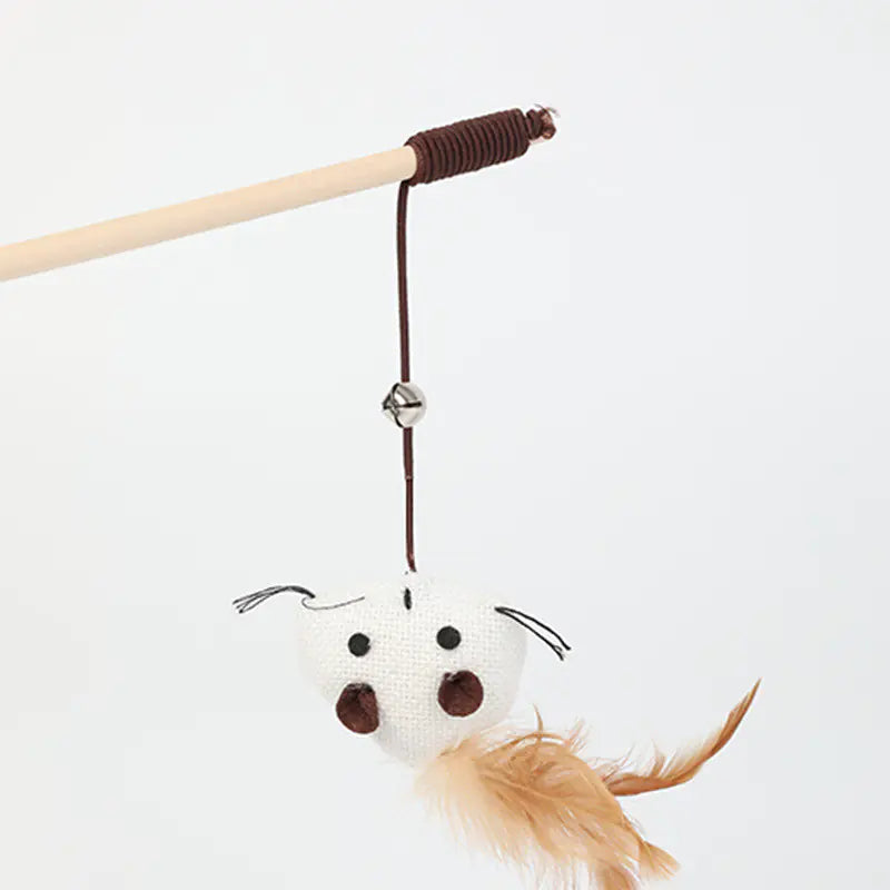 Interactive Sisal Cat Teaser Wand - In Paw Store