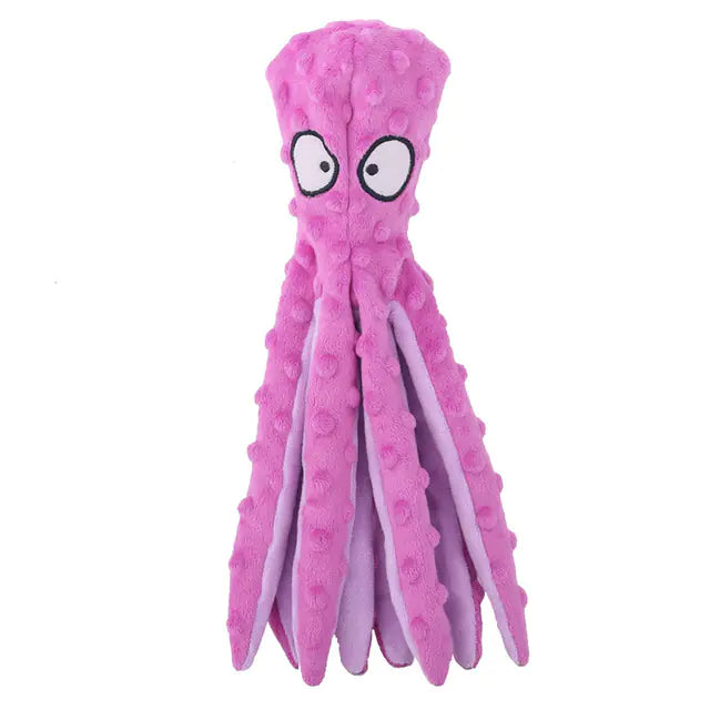 Interactive Bite-resistant Plush Octopus Pet Toy - In Paw Store