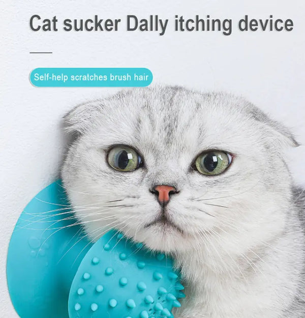 Pet Cat Suction Massager and Goomring Brush