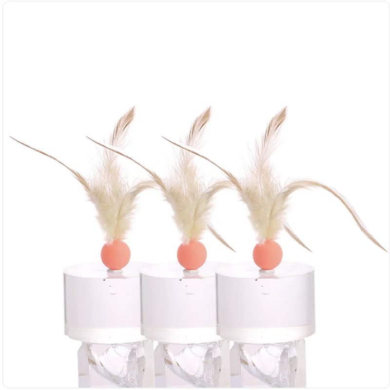 Elastic Chicken Feather Ball Cat Toy
