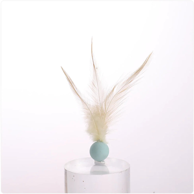 Elastic Chicken Feather Ball Cat Toy
