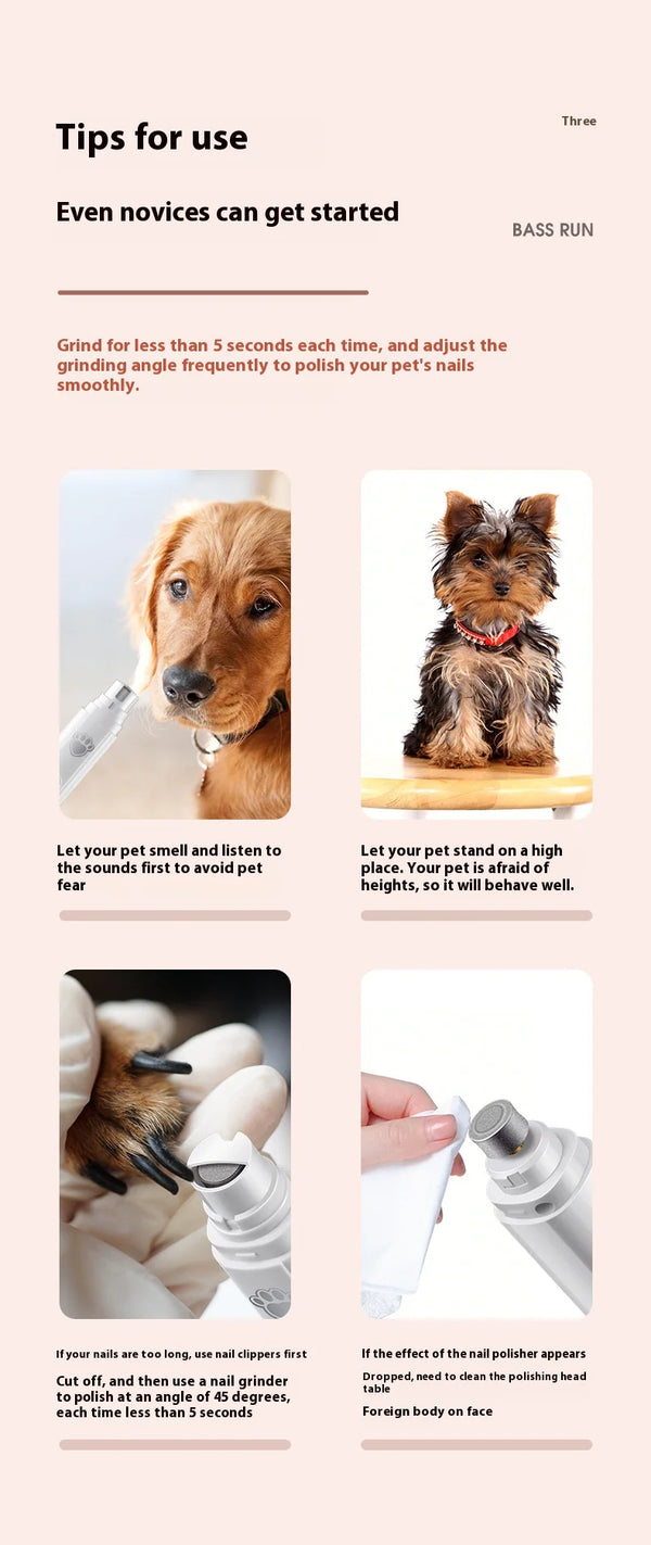 USB Rechargeable Pet Nail Trimmer - In Paw Store