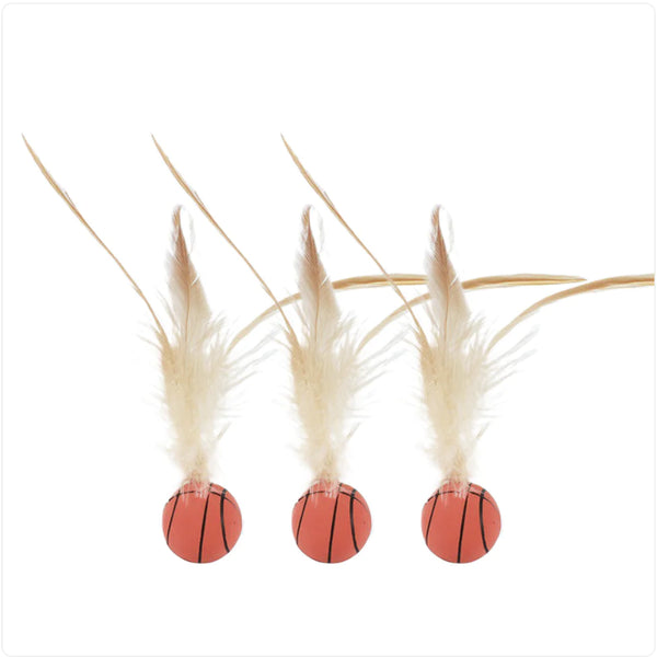 Elastic Chicken Feather Ball Cat Toy
