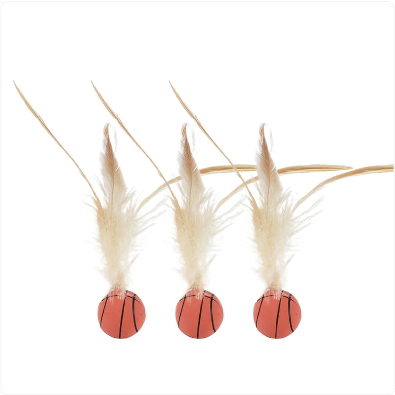 Elastic Chicken Feather Ball Cat Toy
