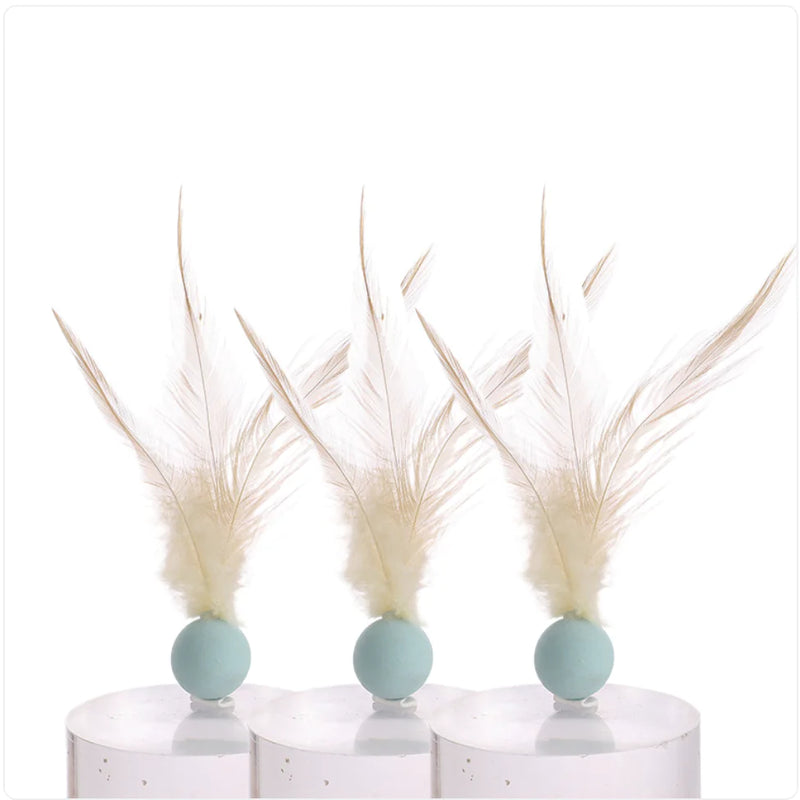 Elastic Chicken Feather Ball Cat Toy