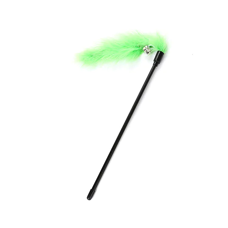Feline Fun Feather Teaser Toy with Bell