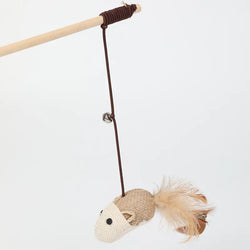 Interactive Sisal Cat Teaser Wand - In Paw Store