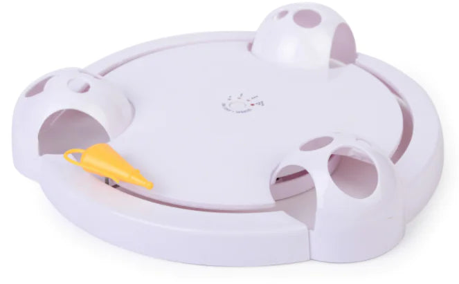 Electric Cat Toy with Castle Mouse Spinning Wheel