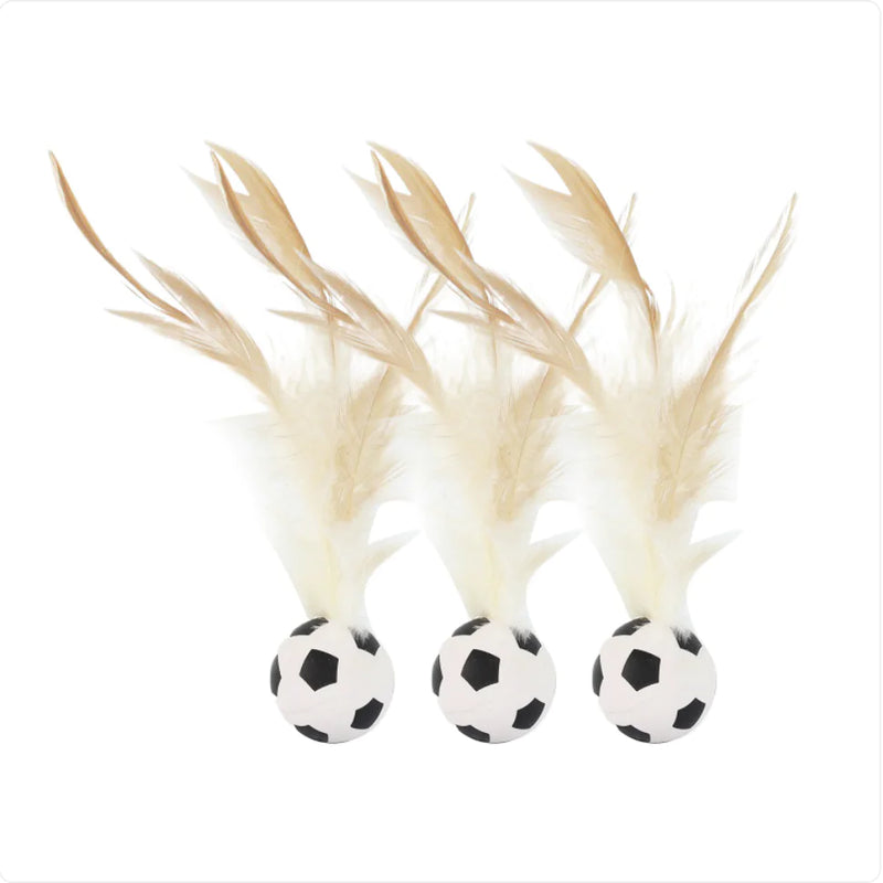 Elastic Chicken Feather Ball Cat Toy