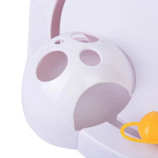 Electric Cat Toy with Castle Mouse Spinning Wheel