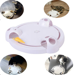 Electric Cat Toy with Castle Mouse Spinning Wheel