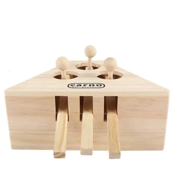 Interactive Wooden Cat Toy with Whack-a-Mole Design - In Paw Store