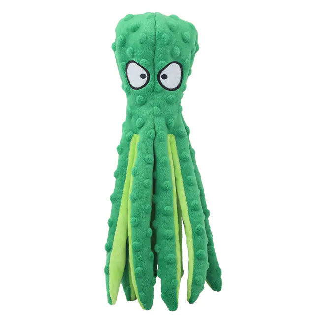 Interactive Bite-resistant Plush Octopus Pet Toy - In Paw Store