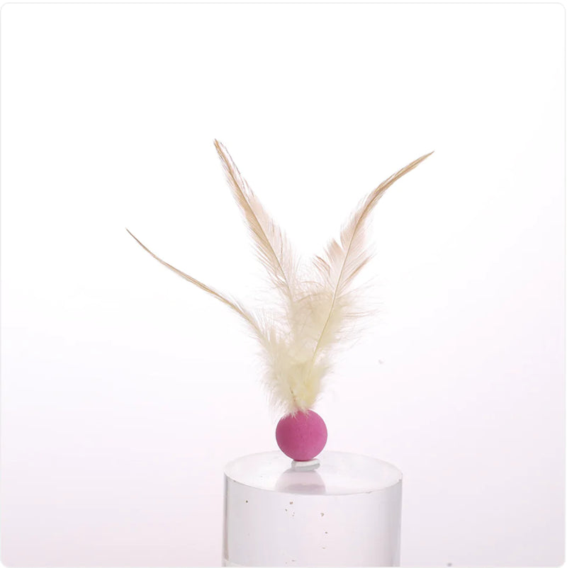 Elastic Chicken Feather Ball Cat Toy