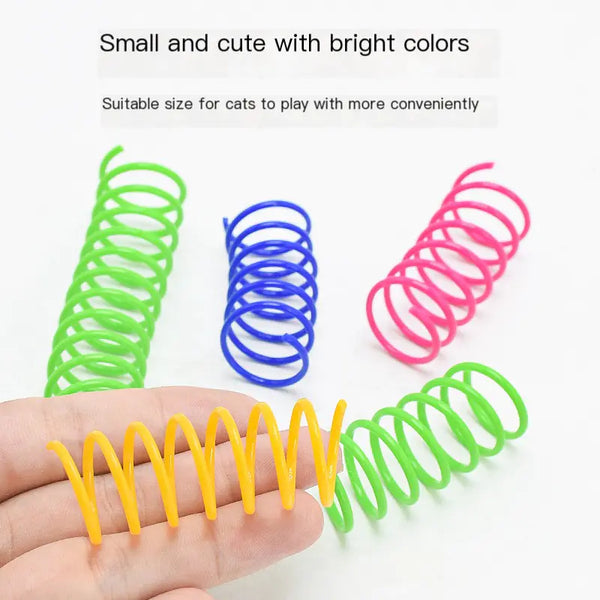 Interactive Colorful Plastic Spring Cat Toy Balls (4 Pack) - In Paw Store