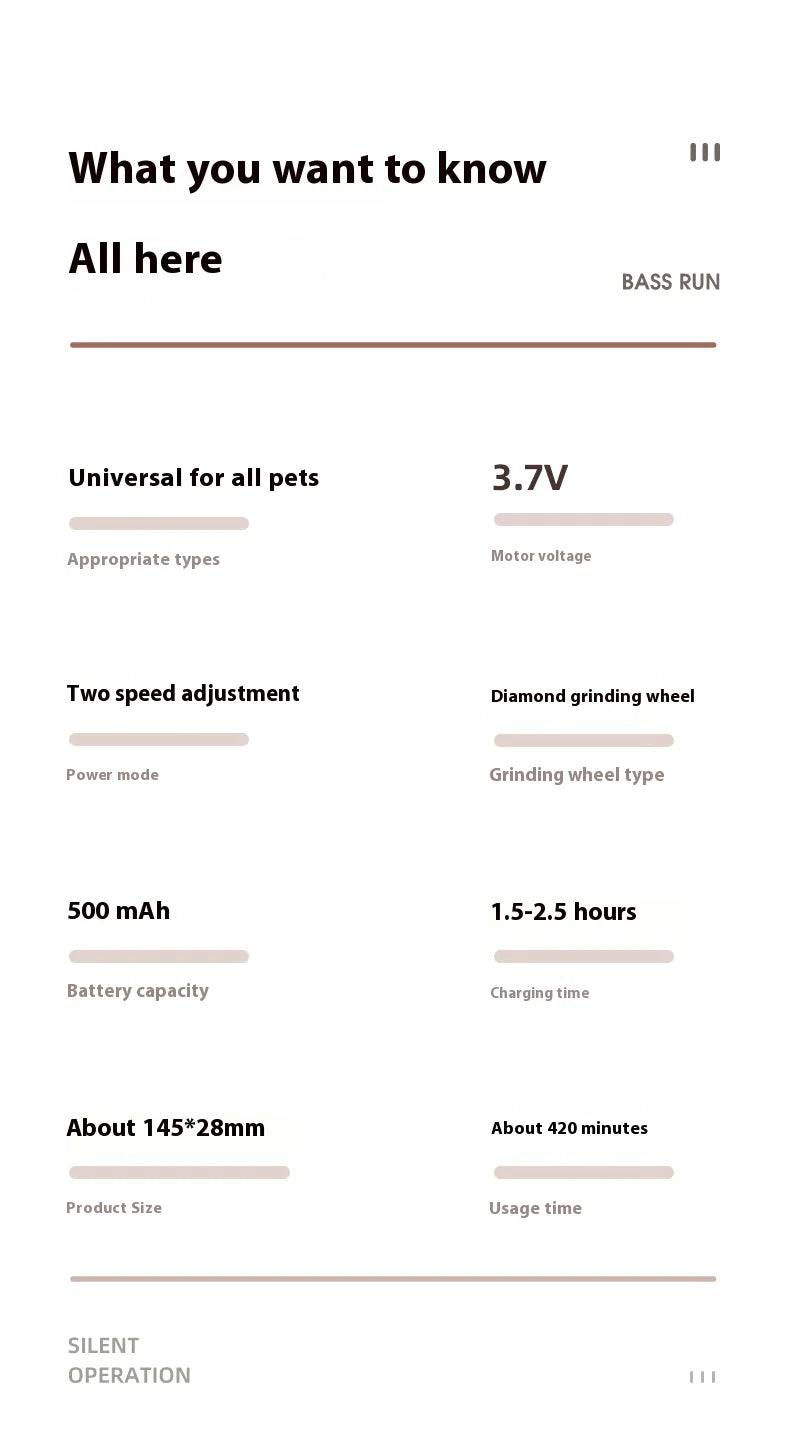 USB Rechargeable Pet Nail Trimmer - In Paw Store