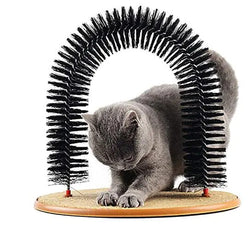 Cat Toy Arch with Grooming Brush and Scratching Pad - In Paw Store