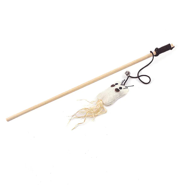 Interactive Sisal Cat Teaser Wand - In Paw Store