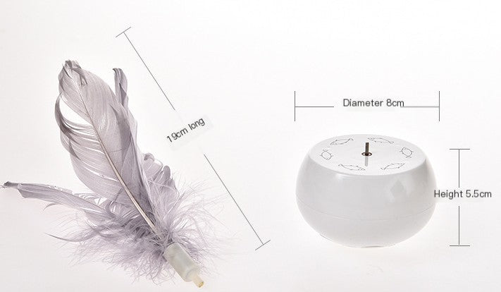 Electric Cat Toy with Feather Rotating Teaser