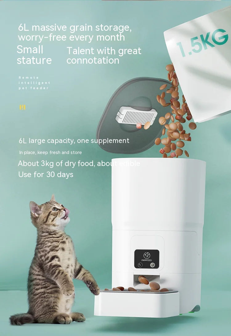 6L Smart Automatic Pet Feeder with Remote WiFi Control - In Paw Store