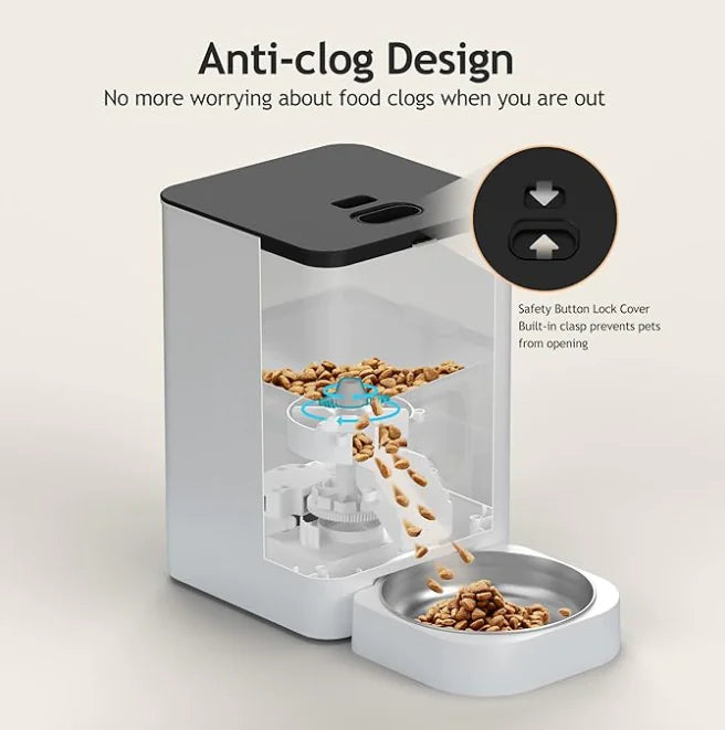 Intelligent Automatic Double Meal Pet Feeder (4L & 6L, Various Colors & Styles) - In Paw Store