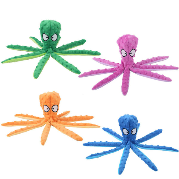 Interactive Bite-resistant Plush Octopus Pet Toy - In Paw Store