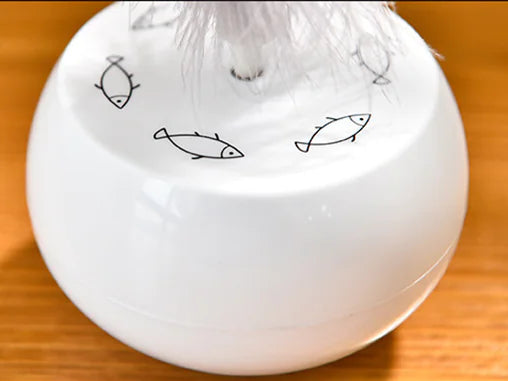 Electric Cat Toy with Feather Rotating Teaser