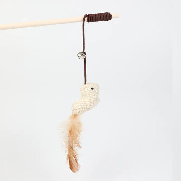 Interactive Sisal Cat Teaser Wand - In Paw Store