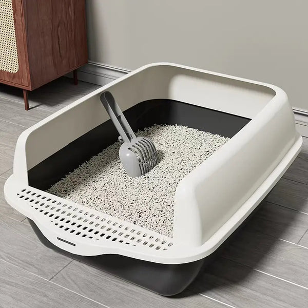 Large Semi-Enclosed Cat Litter Box with Removable Parts - In Paw Store
