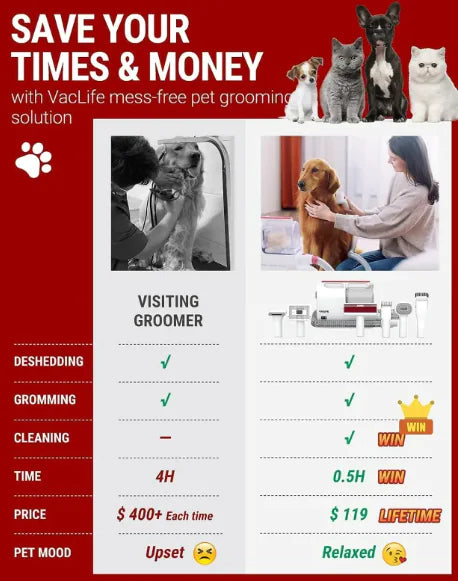 Pet Hair Vacuum and Grooming - In Paw Store
