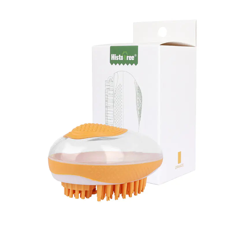 Pet Bath Brush for Cats and Dogs with Shampoo Storage - In Paw Store