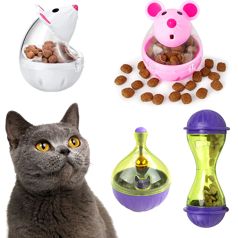 Interactive Cat Food Tumbler Toy and Feeder Ball - In Paw Store