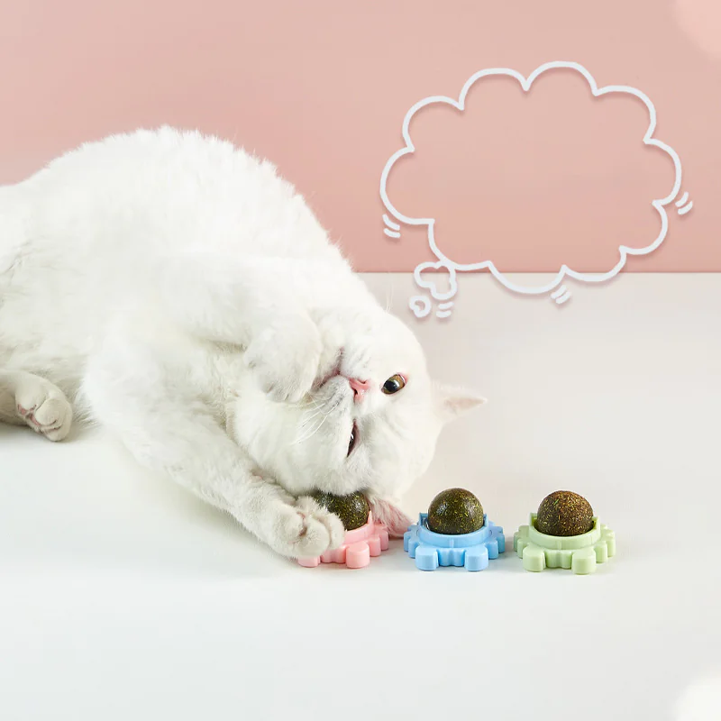 Interactive Crab Cat Mint Ball for Teeth Cleaning