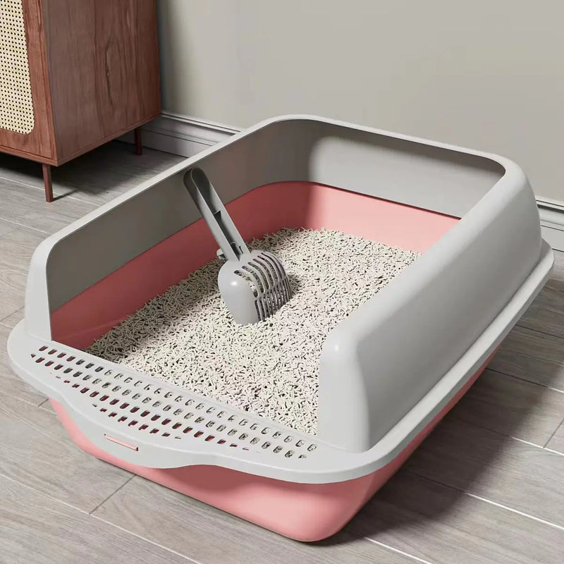 Large Semi-Enclosed Cat Litter Box with Removable Parts - In Paw Store