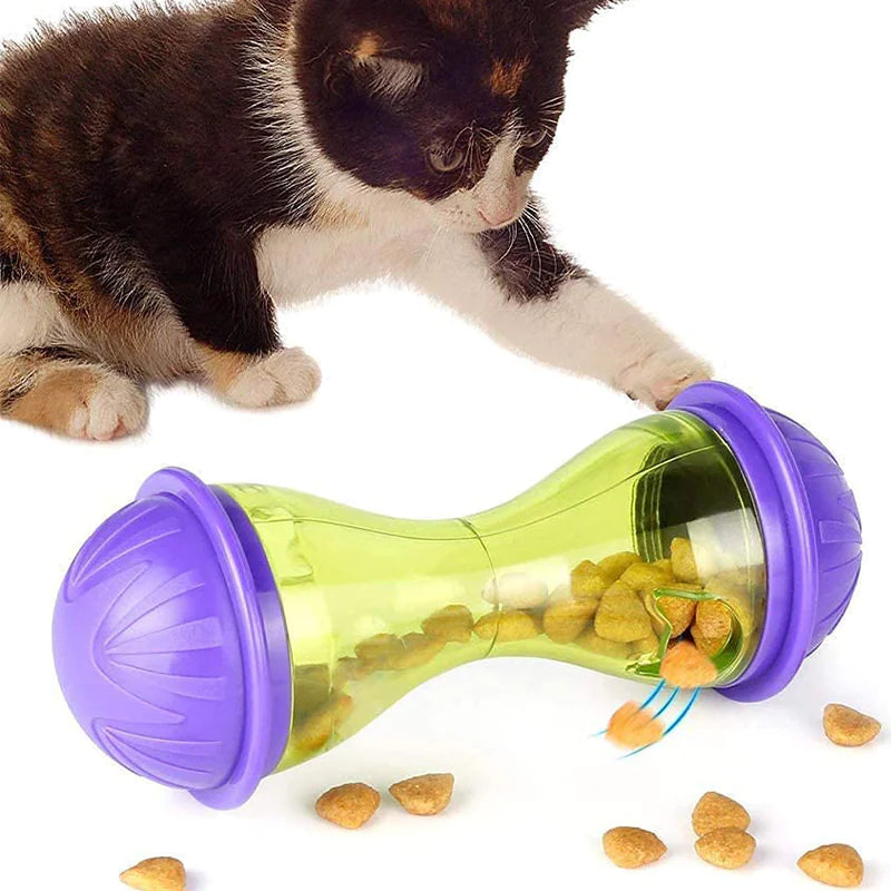 Interactive Cat Food Tumbler Toy and Feeder Ball - In Paw Store