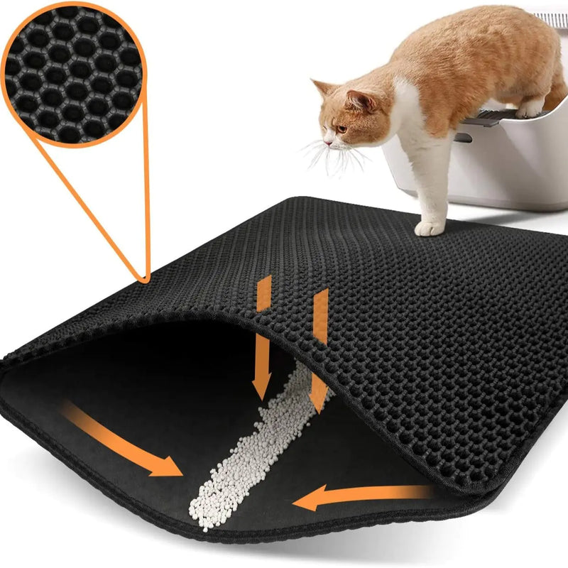 Double Layer Cat Litter Mat, EVA Material - In Paw Store