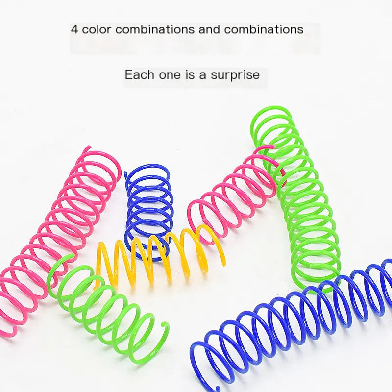 Interactive Colorful Plastic Spring Cat Toy Balls (4 Pack) - In Paw Store