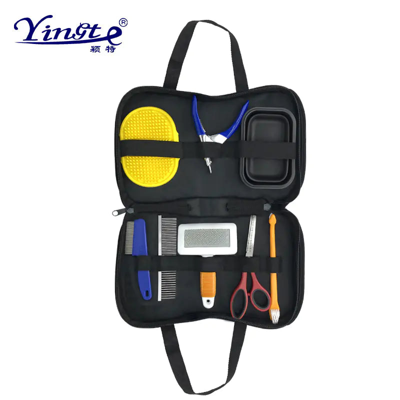 Pet Grooming Travel Set with Brushes and Nail Clipper - In Paw Store