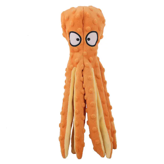 Interactive Bite-resistant Plush Octopus Pet Toy - In Paw Store