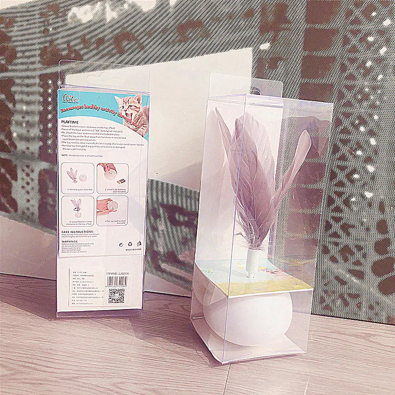Electric Cat Toy with Feather Rotating Teaser