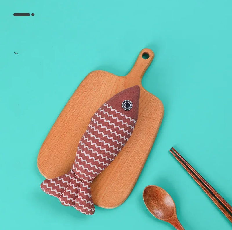 Linen Fish Cat Toy - In Paw Store