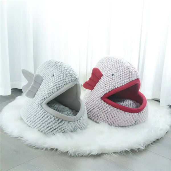 Fish-Shaped Cartoon Cat Litter and Small Dog Bed - In Paw Store