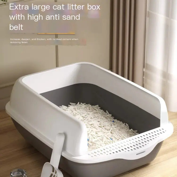Large Semi-Enclosed Cat Litter Box with Removable Parts - In Paw Store